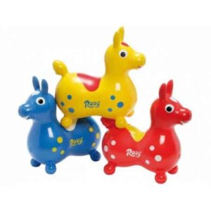 Rody, cheval gonflable rouge