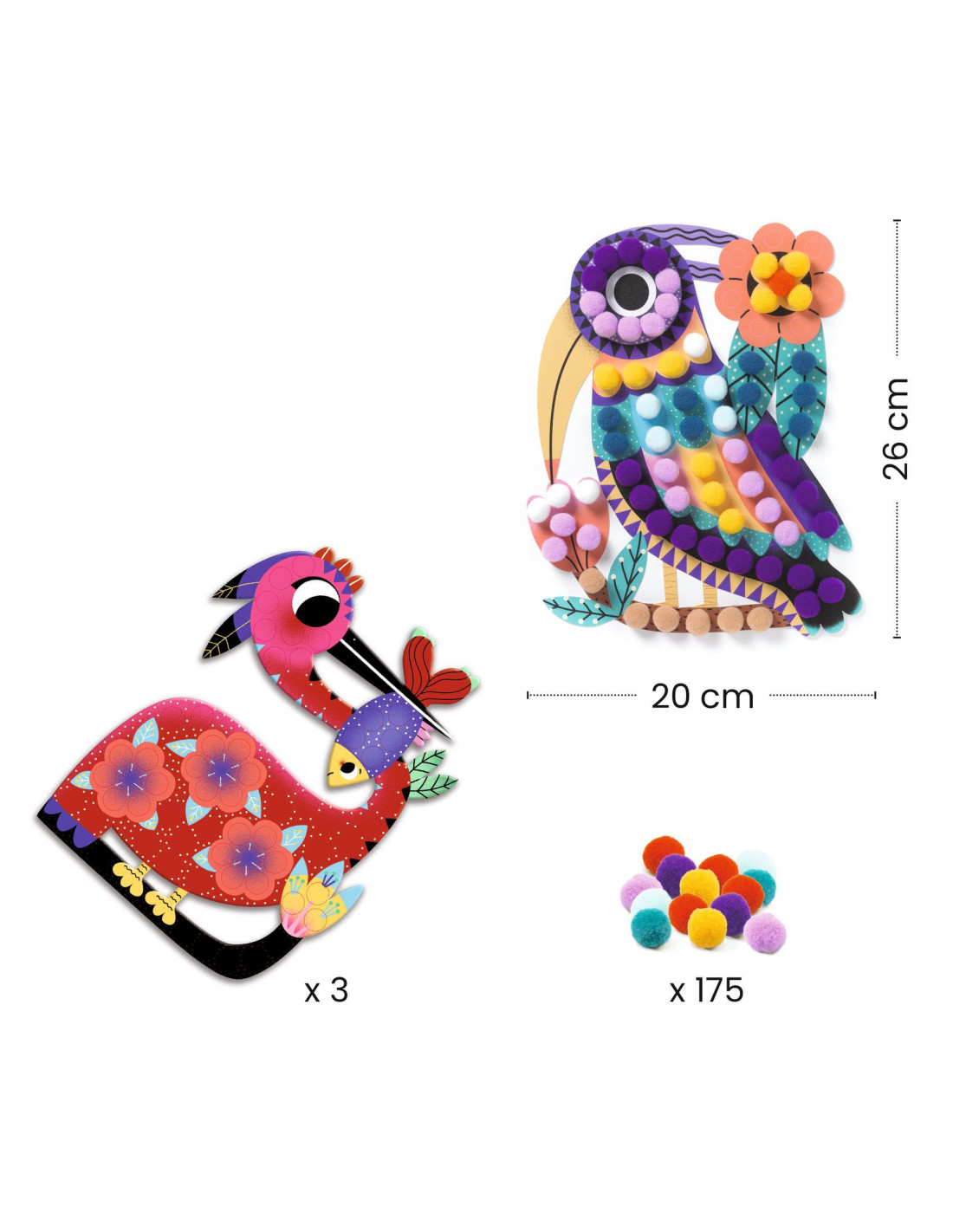 Silhouettes et pompons : panachés