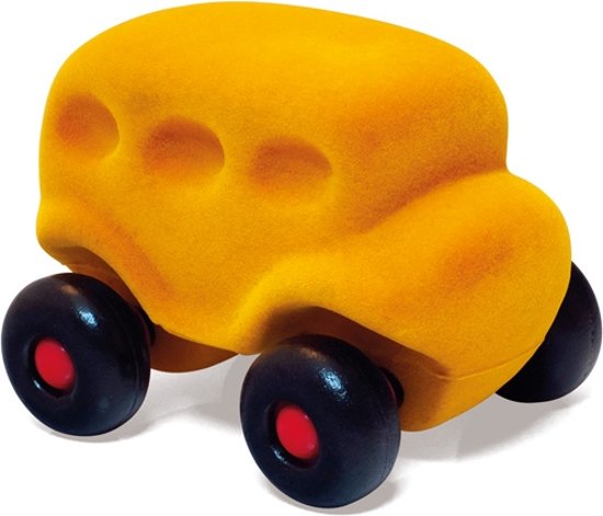Rubbabu petit véhicule : bus jaune moutarde