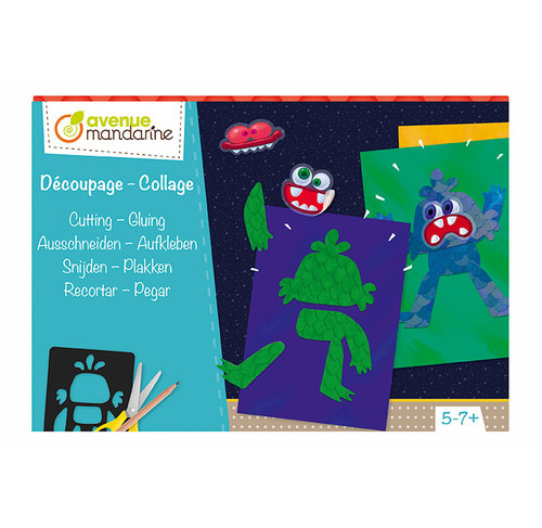 Boîte créative : Découpage-collage monstres