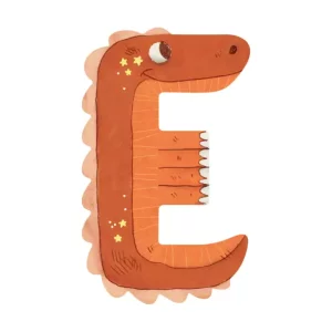 Lettre en bois E orange