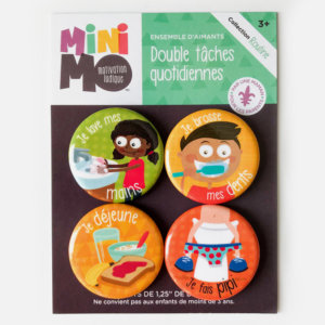 Ensemble d'aimants : double tâches quotidiennes