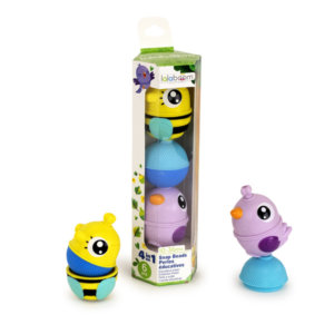 Tube de perles de motricité - Abeille et oiseau