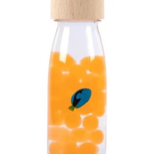 Bouteille sensorielle orange + poisson bleu