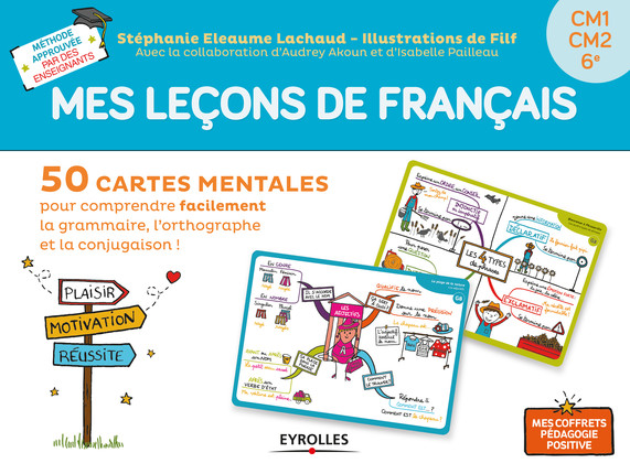 Mes leçons de français : 50 cartes mentales (CM1, CM2, 6e)