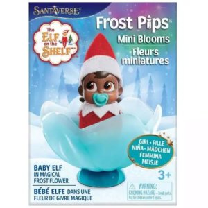 Bébé lutin Métisse : fleurs miniature bleu clair (The elf on the shelf)