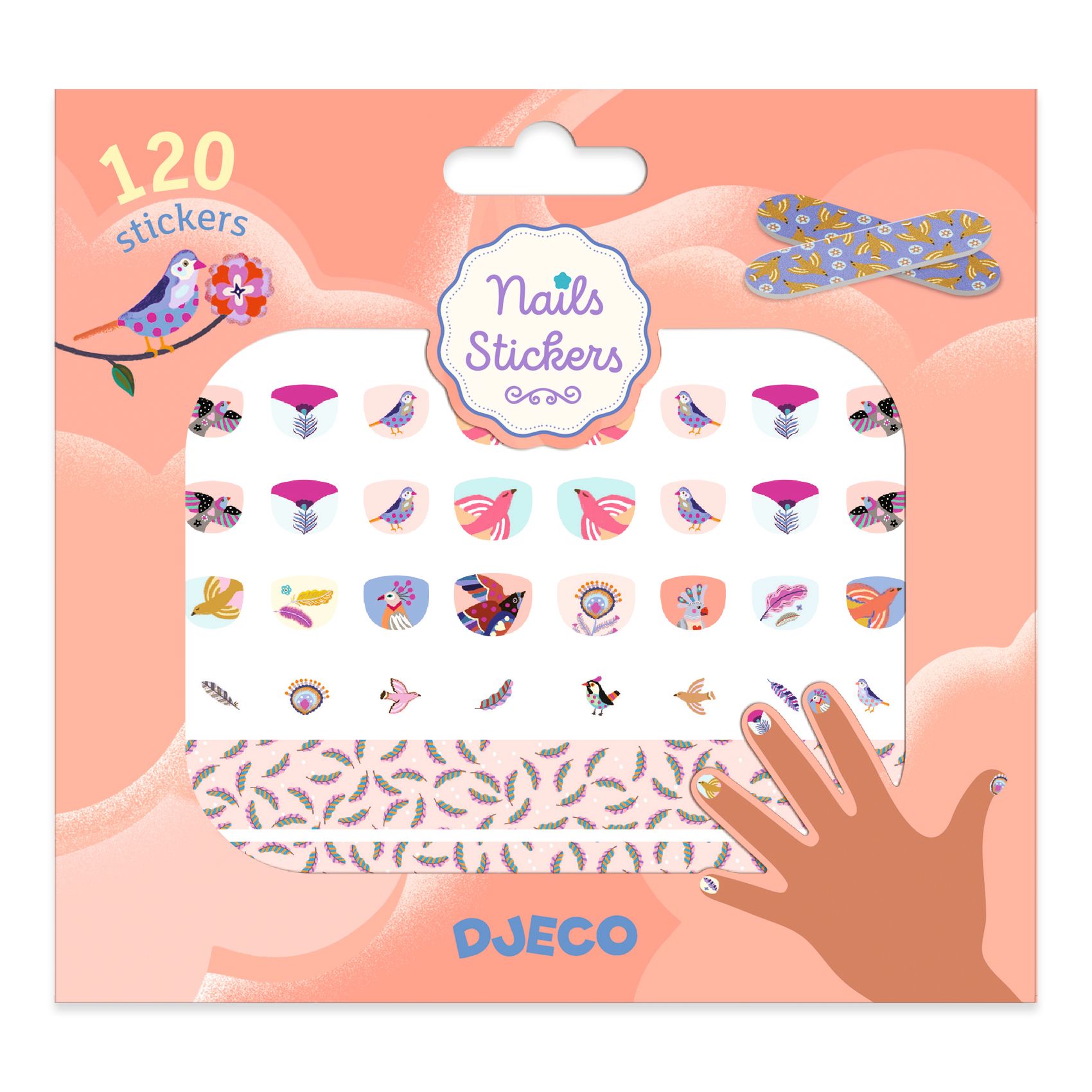 Stickers pour ongles "Plumes"