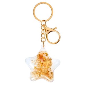Porte clé étoile + paillettes (3 modèles)
