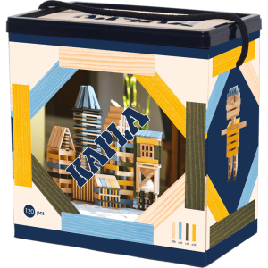 Kapla baril bleu clair, jaune, vert (120 pièces)