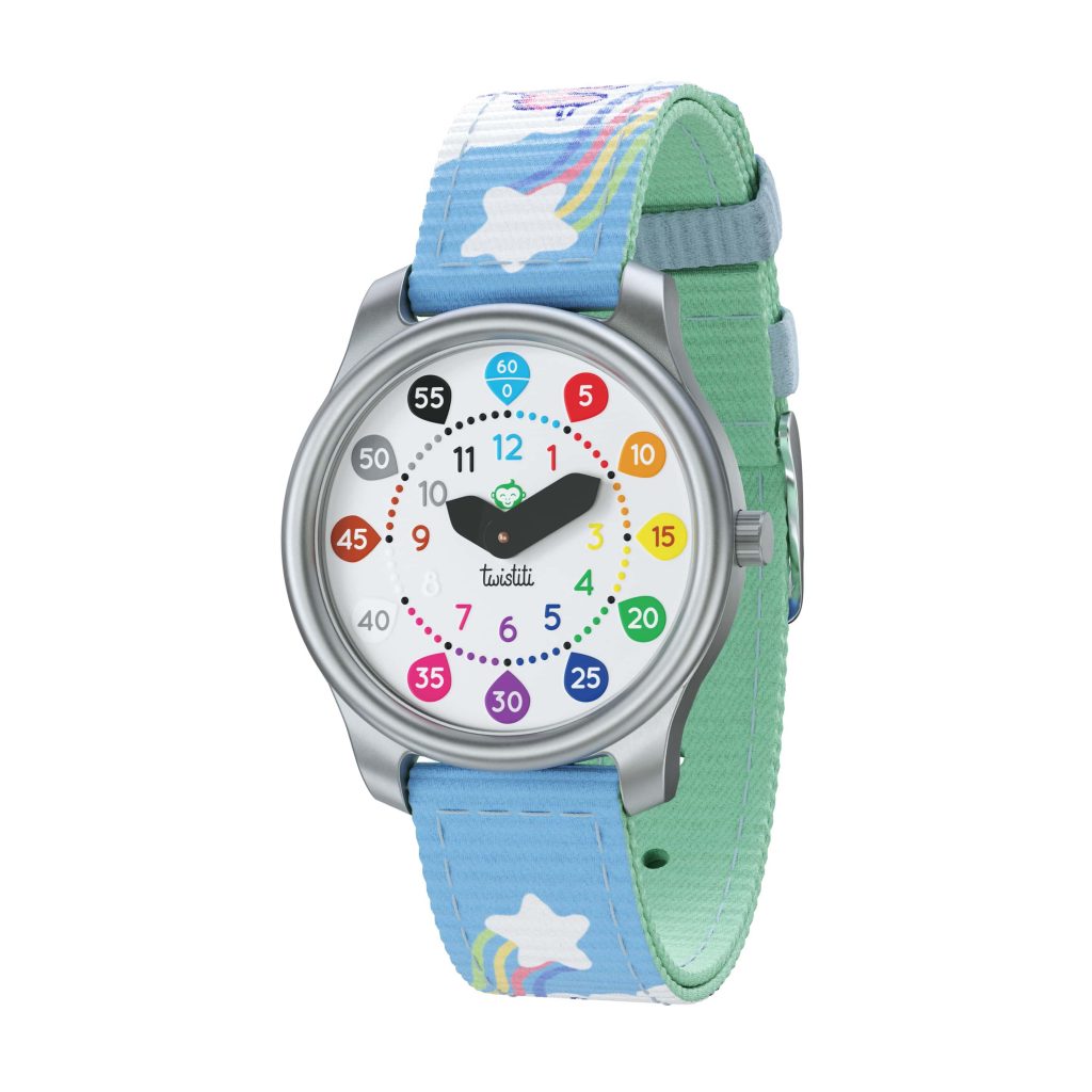 Montre Twistiti cadran nombres/bracelet licornes