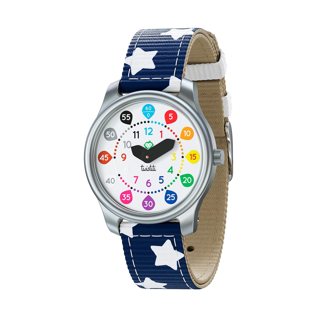 Montre Twistiti cadran nombres/bracelet étoiles