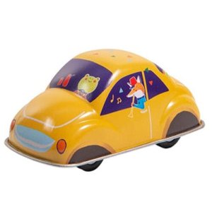 Les jouets métalliques - voiture à friction jaune