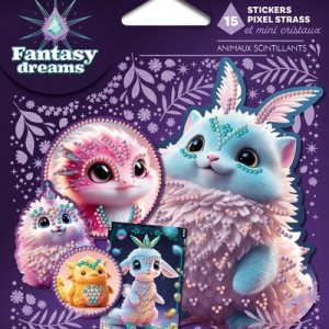 Stickers en pixel strass et Mini cristaux