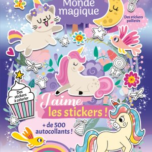 J'aime les stickers Monde magique + 500 autocollants