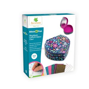 Coffret à bijoux mosaïques coeur