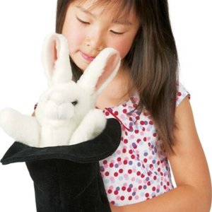 Marionnette lapin chapeau