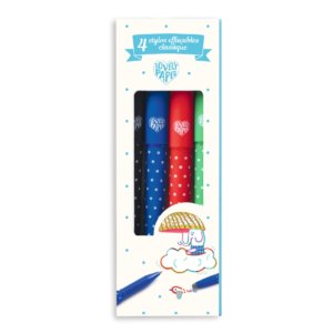 4 stylos (bics) effaçables classique