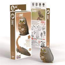 Animaux carton en 3D : hibou