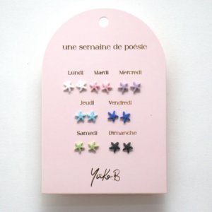 Boucles d'oreilles - étoiles de mer (7 paires)