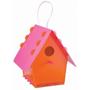 Nichoir classique orange et rose